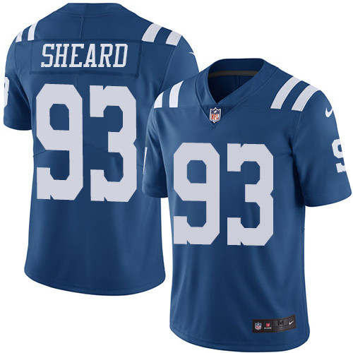 Indianapolis Colts #93 Limited Jabaal Sheard Royal Blue Nike NFL Men Rush Vapor Untouchable jersey